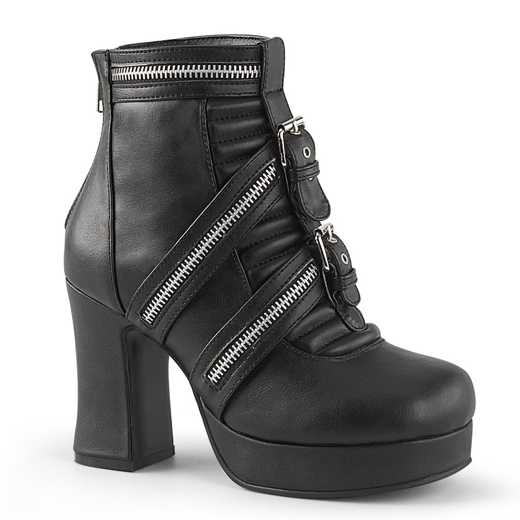 Bottines Demonia Gothika 50 Vegan Cuir Femme - Noir 84150-JWNI